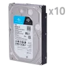 Pack de discos duros - 10 unidades - Seagate SkyHawk ST10000VE0008 - Hasta 32 transmisiones de inteligencia artifici... - Alarm
