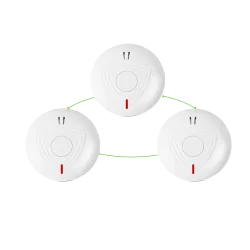 3 detectores de humo autónomo interconectado - Permite conectar varios detectores por RF - Duración de la batería 10 ... - Alarm