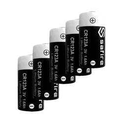 Safire - Pack de pilas CR123A - 50 unidades - Voltaje 3.0 V - Litio - Capacidad nominal 1600 mAh - Compatible con pro... - Alarm
