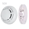Kit 50 detectores ópticos y bases DMTech - Detector convencional óptico de incendio - Certificado EN54 part 7 - Doble... - Alarm
