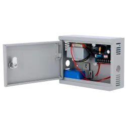 Alimentador para control de acceso - Configurable NO/NC - Salida DC 13.5V / 2A - Caja de metal con cerradura - Baterí... - Alarm