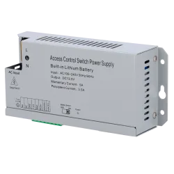 Alimentador para control de acceso - Configurable NO/NC - Salida DC 13.5V / 3.5A - Sin caja - Batería auxiliar de lit... - Alarm