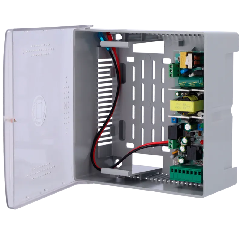Alimentador para control de acceso - Configurable NO/NC - Salida DC 13.5V / 3A - Caja de plástico - Apto para batería... - Alarm