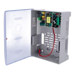 Alimentador para control de acceso - Configurable NO/NC - Salida DC 12.5-13.8V / 5A - Caja de plástico - Apto para ba... - Alarm