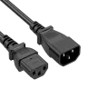 Cable de alimentacion - Para CPU - Conector C13 a C14 - 250VAC / 10A - 200cm de largo - AlarmSystems.Shop
