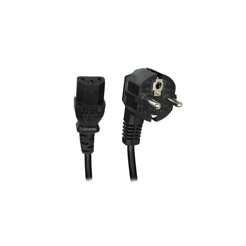 Cable a enchufe - Conector QT3 - Compatible con enchufes Tipo F - 250VAC / 16A MAX - 140cm de largo - AlarmSystems.Shop