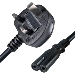 Cable a enchufe - Conector QT2 - Compatible con enchufes UK 3 PINES - Fusible de protección - 250VAC / 13A MAX - 140c... - Alarm