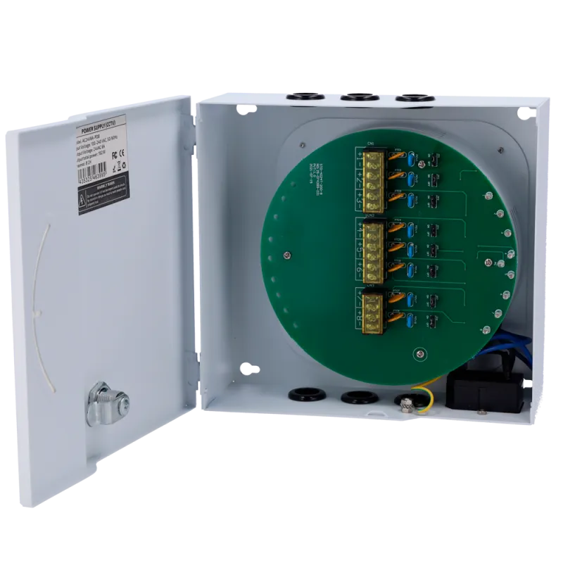 Caja de distribución de alimentación - Entrada AC 100-240 V 50/60 Hz - 8 canales - Protección por fusible PTC rearm... - Alarm