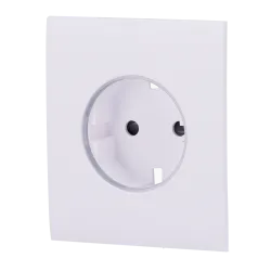 Tapa central para enchufe básico tipo F - Compatible con AJ-OUTLETCORE-BASIC - Protección contra polvo, salpicaduras,... - Alarm