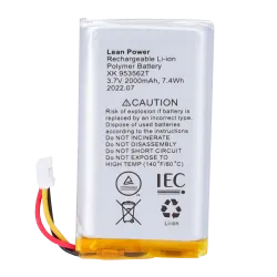 Batería de respaldo - Hub, Hub Plus, Hub 2 (2G), ReX y ReX 2 - Conector del cable de 3 pines - Instalación sencilla - AlarmSyste