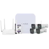 Kit de videovigilancia Ajax - Grabador Ajax de 8 canales - 4 cámaras bullet WiFi de 2 Mpx Uniarch - Router WiFi de ... - Alarm
