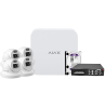 Kit de videovigilancia Ajax - Grabador Ajax de 8 canales - 4 cámaras turret de 4 Mpx Safire Smart DualLight - Switc...