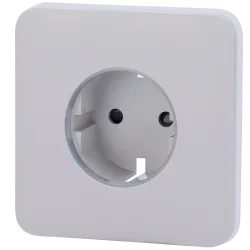 Tapa frontal para enchufe inteligente tipo F - Compatible con AJ-OUTLETCORE-SMART - Indicador LED sobre estado del en... - Alarm