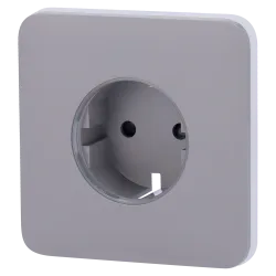 Tapa frontal para enchufe inteligente tipo F - Compatible con AJ-OUTLETCORE-SMART - Indicador LED sobre estado del en... - Alarm