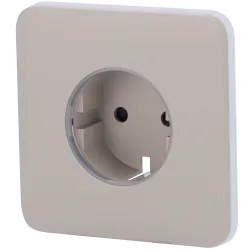 Tapa frontal para enchufe inteligente tipo F - Compatible con AJ-OUTLETCORE-SMART - Indicador LED sobre estado del en... - Alarm