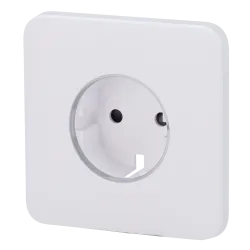 Tapa frontal para enchufe inteligente tipo F - Compatible con AJ-OUTLETCORE-SMART - Indicador LED sobre estado del en... - Alarm