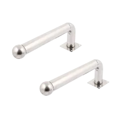 Soporte para barrera modelo L - 2 unidades - Acero inoxidable - Compatible con detectores de 3/4 haces - Compatible c... - Alarm