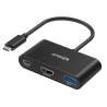 Anker - Hub USB-C 3 en 1 - Admite la carga PD100W - Transferencia de datos de 5Gbps - Admite resolución 4K@30Hz - 1x...