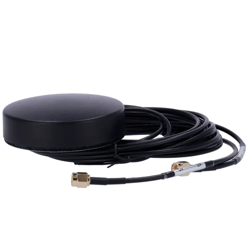 Antena 4G con GPS - Frecuencia 698-2700MHz - Conector SMA Macho - Montaje adhesivo - Ganancia +-3dBi - Cable RG174 3 ... - Alarm
