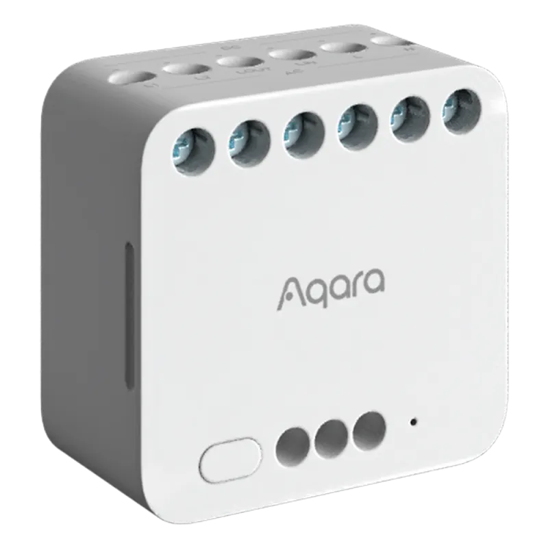 Aqara Módulo Relé Doble T2 - Zigbee 3.0 / Matter over Zigbee - Control del motor / Monitor energético - Requiere AQ... - Alarm