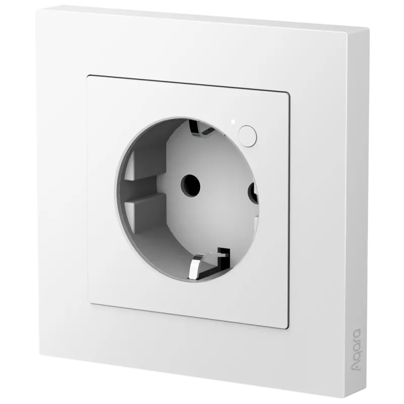 Aqara Enchufe Pared H2 - Zigbee 3.0 - Matter over Zigbee - Protección contra alto voltaje - Monitor de consumo / Temp... - Alarm