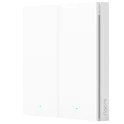 Aqara Interruptor Inalámbrico H1 Doble - Zigbee 3.0 - Requiere AQARA HUB - 7 Acciones Configurables - Larga duració... - Alarm