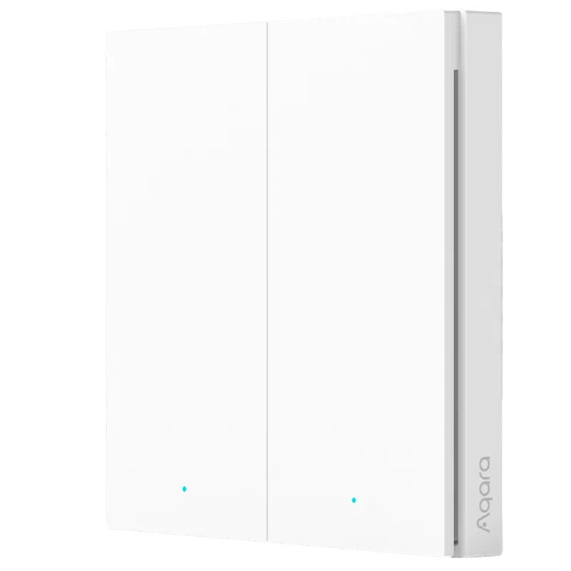 Aqara Interruptor Inalámbrico H1 Doble - Zigbee 3.0 - Requiere AQARA HUB - 7 Acciones Configurables - Larga duració... - Alarm