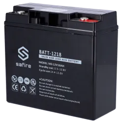 Batería recargable - Tecnología plomo ácido AGM - Voltaje 12 V - Capacidad 18 Ah - 168 x 181 x 77 mm / 5600 g - Para ... - Alarm