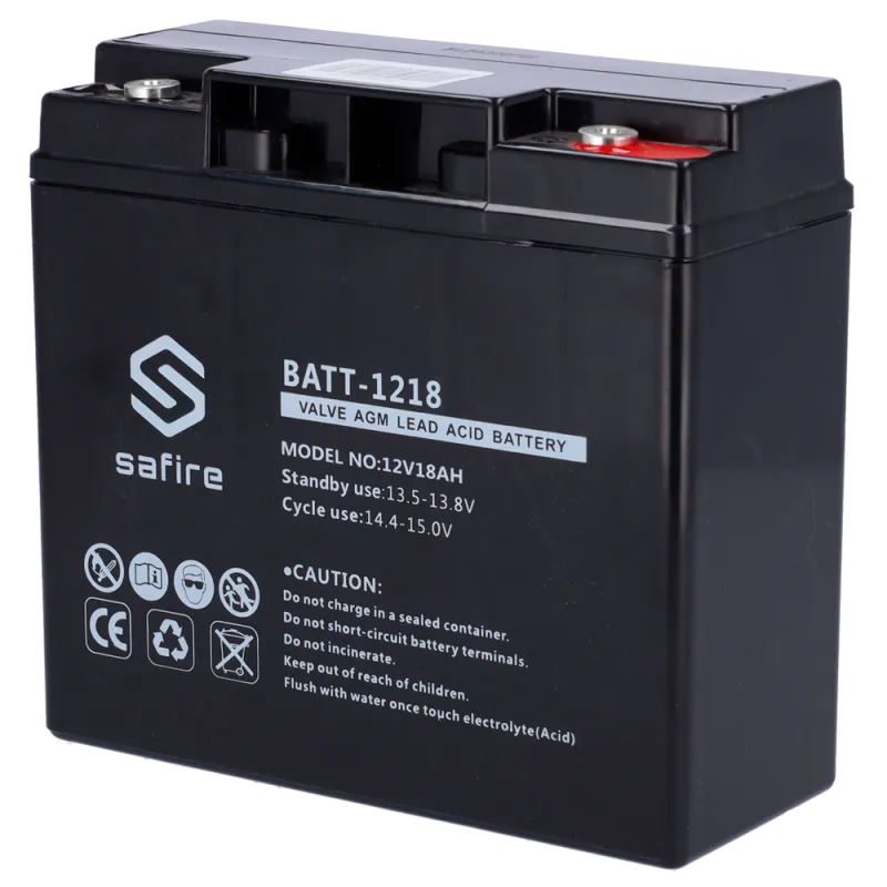 Batería recargable - Tecnología plomo ácido AGM - Voltaje 12 V - Capacidad 18 Ah - 168 x 181 x 77 mm / 5600 g - Para ... - Alarm