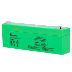 Upower - Batería recargable - Tecnología plomo ácido AGM - Voltaje 12 V - Capacidad 2.2 Ah - 66 x 178 x 35 mm/ 960 g ... - Alarm