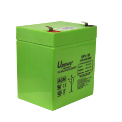 Upower - Batería recargable - Tecnología plomo ácido AGM - Voltaje 12 V - Capacidad 5.0 Ah - 107 x 90 x 70 mm / 1650 ...