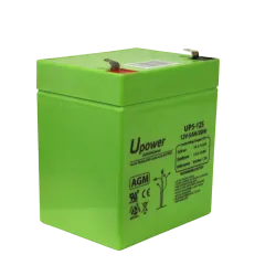 Upower - Batería recargable - Tecnología plomo ácido AGM - Voltaje 12 V - Capacidad 5.0 Ah - 107 x 90 x 70 mm / 1650 ... - Alarm