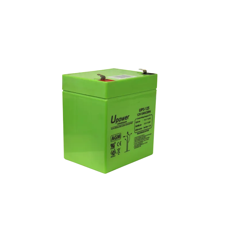 Upower - Batería recargable - Tecnología plomo ácido AGM - Voltaje 12 V - Capacidad 5.0 Ah - 107 x 90 x 70 mm / 1650 ... - Alarm