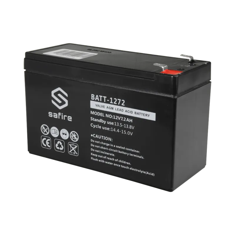 Batería recargable - Tecnología plomo ácido AGM - Voltaje 12 V - Capacidad 7.2 Ah - 94 x 151 x 65 mm / 2220 g - Para ... - Alarm