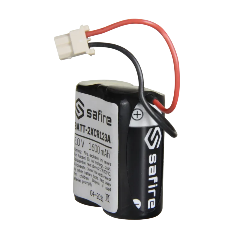 Safire - Pack de pilas CR123A / CR17345 / 5018LC - En retráctil con conector Molex 5284 - Voltaje 6 V / Litio - Capac... - Alarm