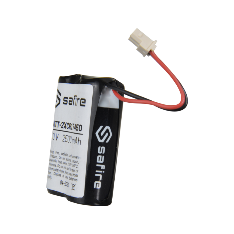 Safire - Pack de pilas CR17450 / 4/5A / CR8L - En retráctil con conector Molex 5284 - Voltaje 6 V / Litio - Capacidad...