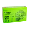 Upower - Batería recargable - Tecnología plomo ácido AGM - Voltaje 6 V - Capacidad 12.0 Ah - 100 x 151 x 51 / 1800 g ... - Alarm