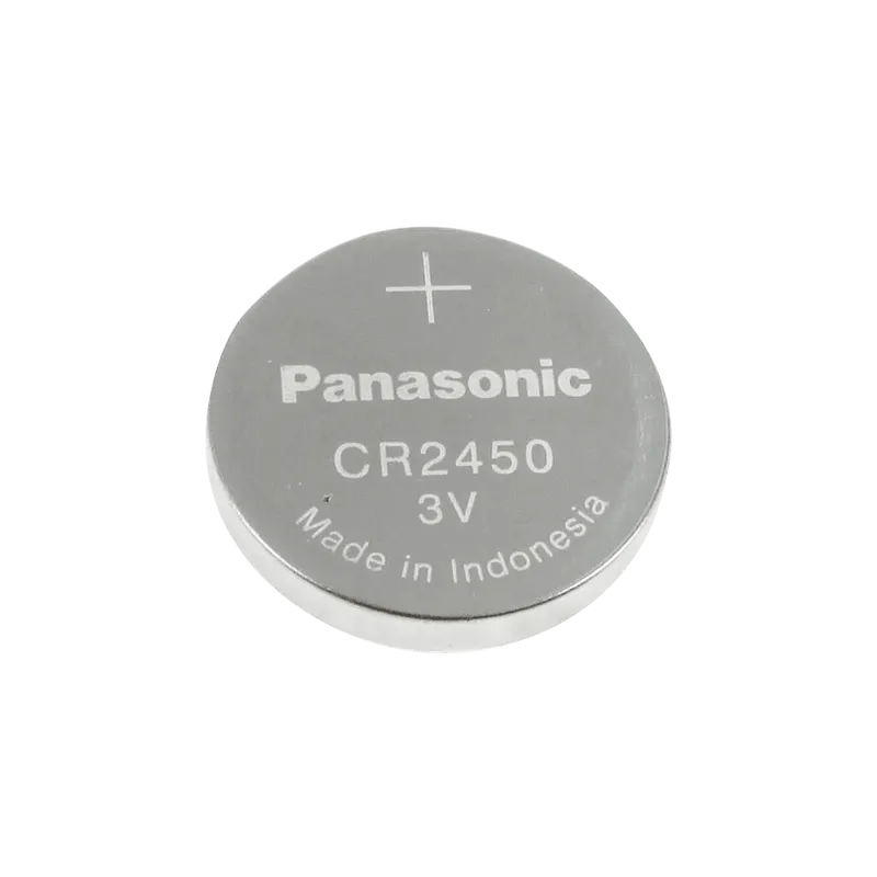 Panasonic - Pila CR2450 - Voltaje 3.0 V - Litio - Capacidad nominal 620 mAh - Compatible con productos del catálogo - AlarmSyste