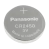 Panasonic - Pila CR2450 - Voltaje 3.0 V - Litio - Capacidad nominal 620 mAh - Compatible con productos del catálogo - AlarmSyste