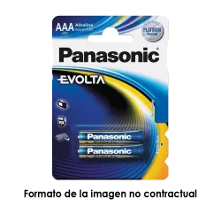 Panasonic - Pila AAA/LR03 - Pack de 2 - 1.5 V - Alcalina - Alta calidad - AlarmSystems.Shop