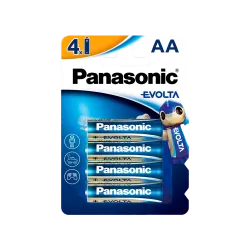 Panasonic - Pila AA/LR06 - Pack de 4 - 1.5 V - Alcalina - Alta calidad - AlarmSystems.Shop