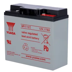 Yuasa NP17-12I - Batería recargable - Tecnología plomo ácido AGM - Capacidad 17 Ah / 12 V - 167 x 76 x 181 / 6.1 Kg -... - Alarm