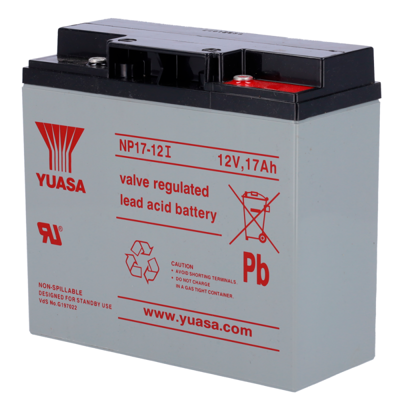 Yuasa NP17-12I - Batería recargable - Tecnología plomo ácido AGM - Capacidad 17 Ah / 12 V - 167 x 76 x 181 / 6.1 Kg -...