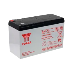 Yuasa NP7-12 - Batería recargable - Tecnología plomo ácido AGM - Capacidad 7 Ah / 12 V - 65 x 151 x 97.5 / 2200 g - P... - Alarm
