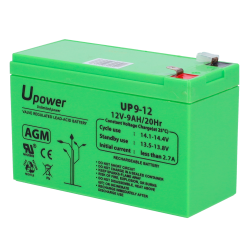 Upower - Batería recargable - Tecnología plomo ácido AGM - Voltaje 12 V - Capacidad 9.0 Ah - 95 x 151 x 65 mm / 2660 ...