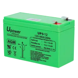 Upower - Batería recargable - Tecnología plomo ácido AGM - Voltaje 12 V - Capacidad 9.0 Ah - 95 x 151 x 65 mm / 2660 ... - Alarm