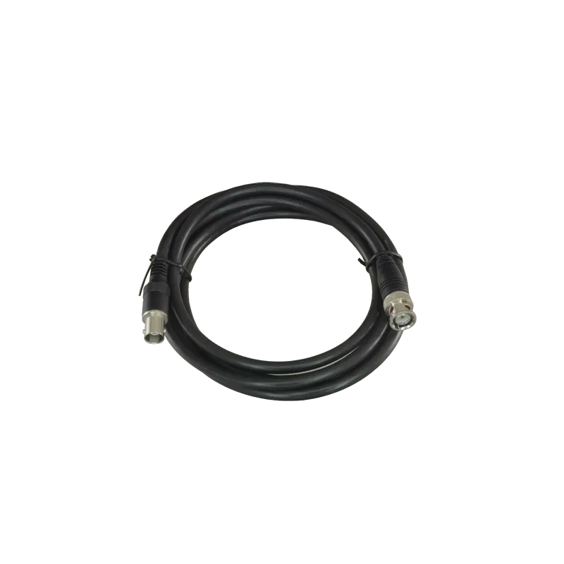 Cable coaxial preparado - BNC macho a BNC hembra - Coaxial RG59 - Longitud 2 m - Color negro - Construcción robusta - AlarmSyste