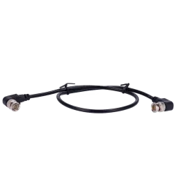 Cable coaxial RG59 - Doble Conector macho BNC en codo - 60 cm de longitud - Vídeo - Bajas pérdidas - AlarmSystems.Shop