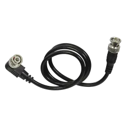 Cable coaxial RG59 - Conector BNC macho en codo - Conector BNC macho recto - 60 cm de longitud - Vídeo - Bajas pérdidas - AlarmS