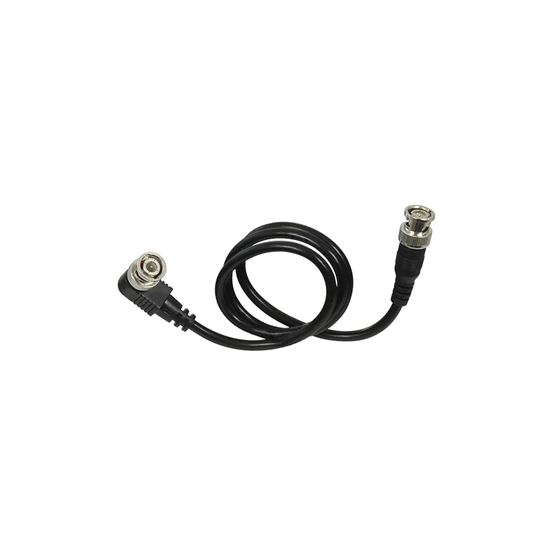 Cable coaxial RG59 - Conector BNC macho en codo - Conector BNC macho recto - 60 cm de longitud - Vídeo - Bajas pérdidas - AlarmS